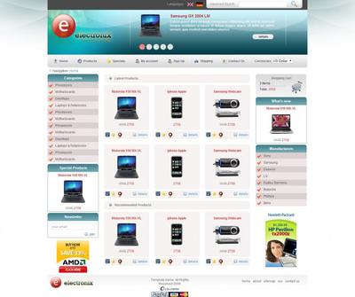 CSS3設計電子產品展示型網站靜態模板